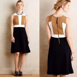 Anthro “Maeve” Cableknit Colorblock Dress